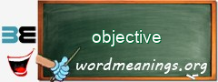 WordMeaning blackboard for objective